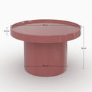 Table d'appoint Nora laquée rouge framboise en MDF, D50 cm