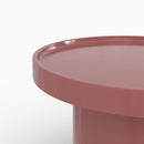 Table d'appoint Nora laquée rouge framboise en MDF, D50 cm
