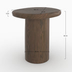 Nubia - Table D'Appoint En Placage Noyer