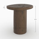 Table d'appoint Nubia en placage noyer, D48,5 cm