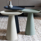 Ringar - Round Side Table - Aluminium - Ivory White