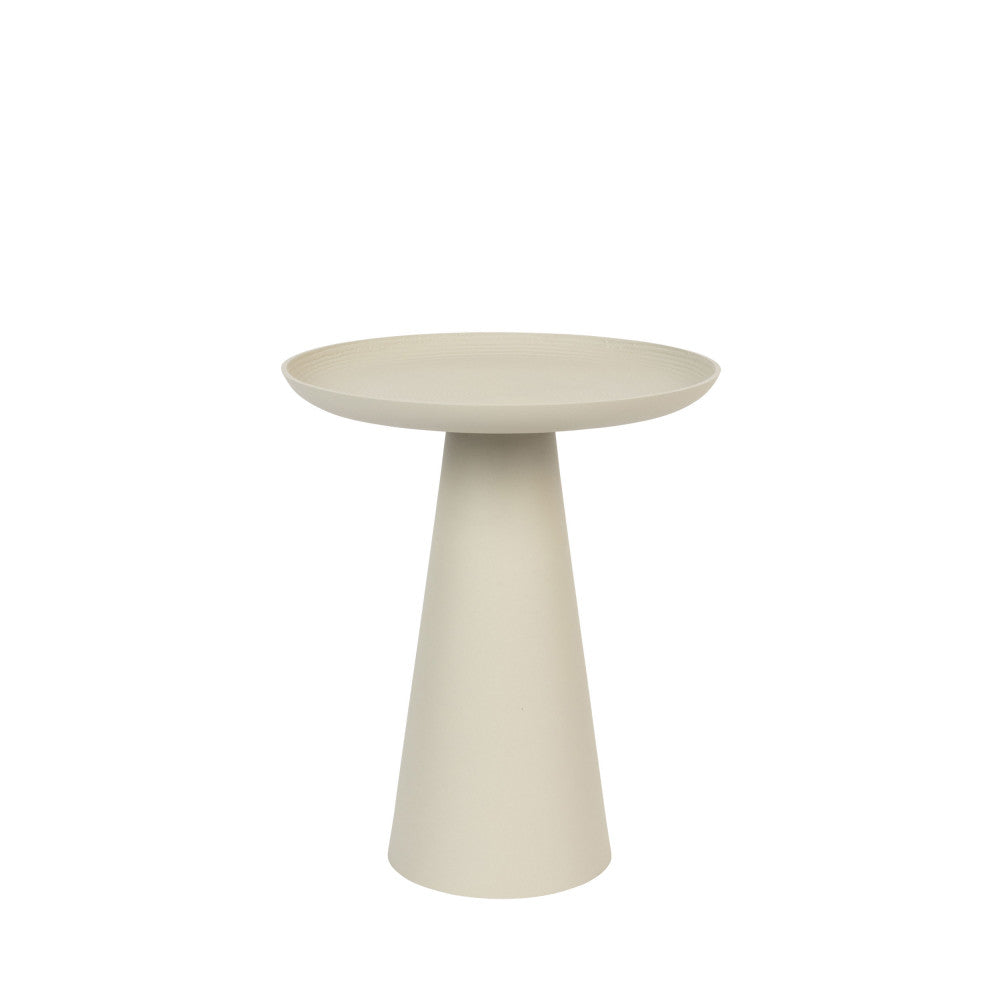 Ringar - Round Side Table - Aluminium - Ivory White