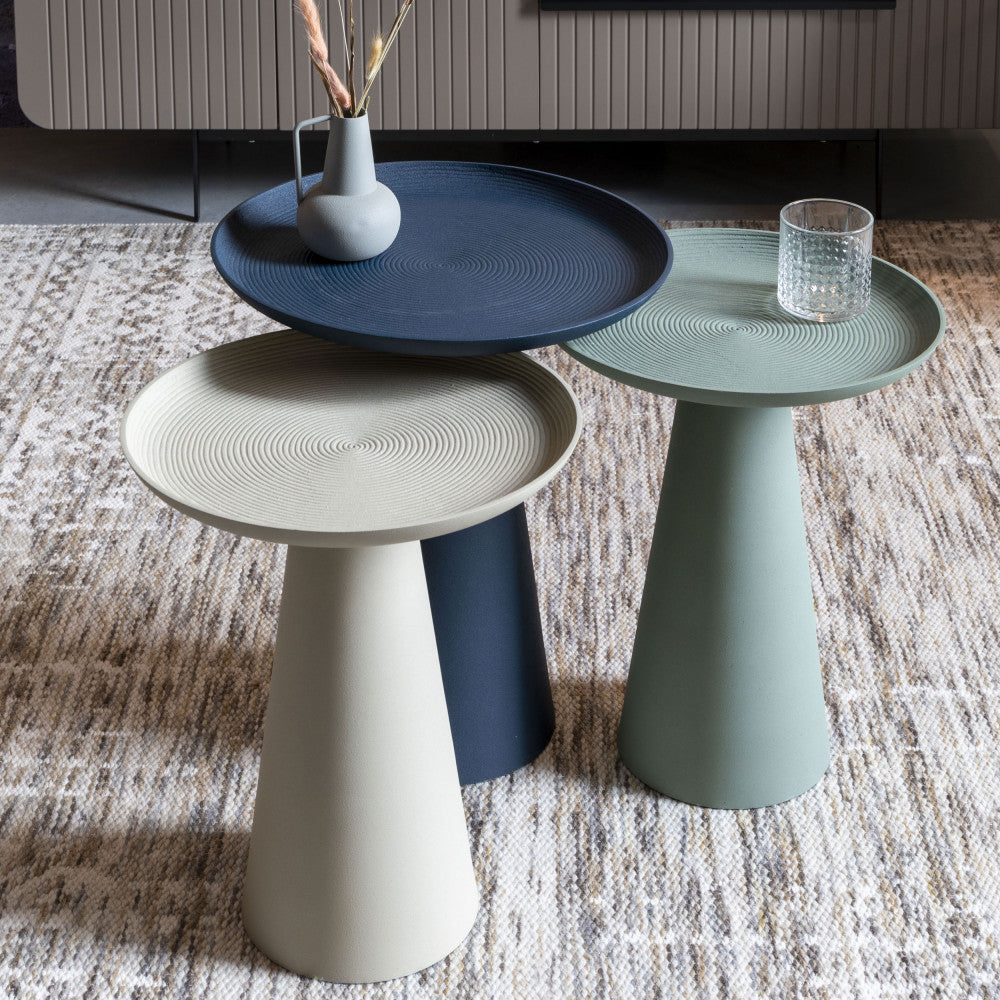 Ringar - Round Side Table - Aluminium - Green
