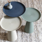 Ringar - Round Side Table - Aluminium - Ivory White