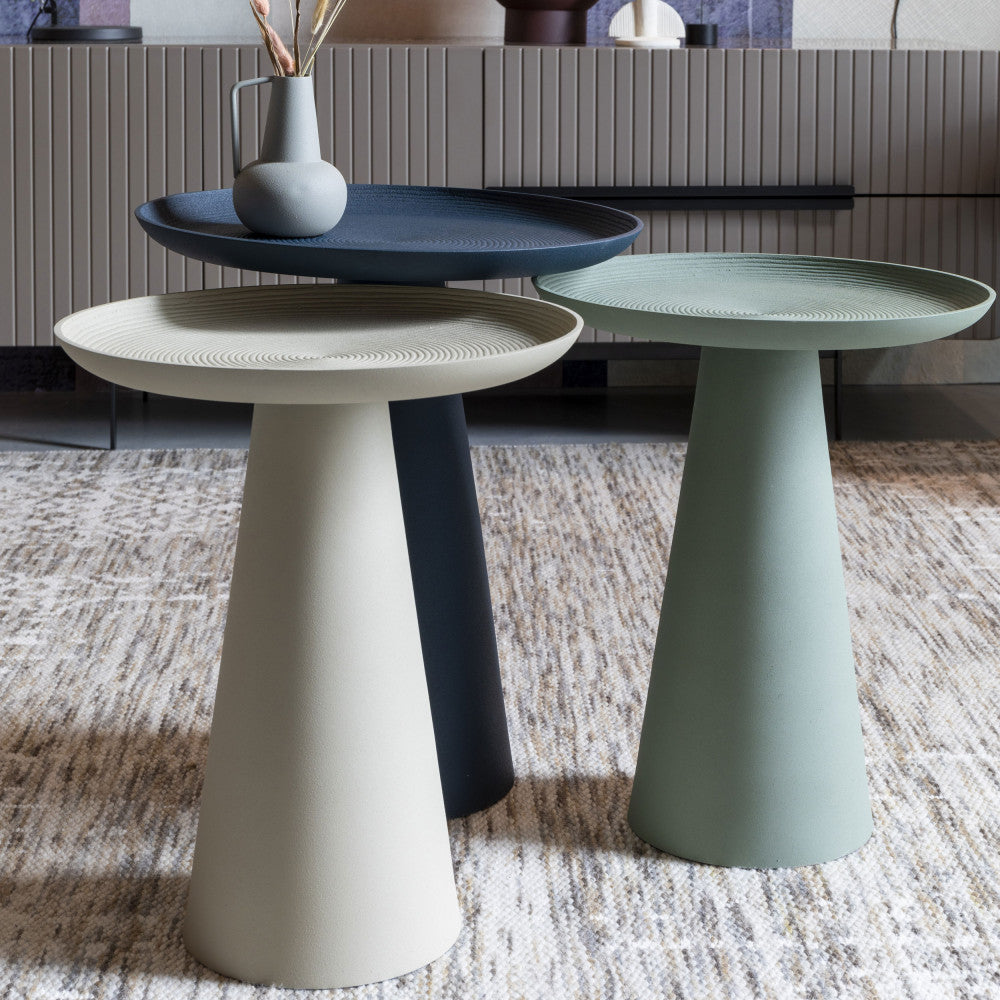 Ringar - Round Side Table - Aluminium - Green