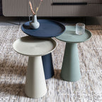 Ringar - Round Side Table - Aluminium - Ivory White