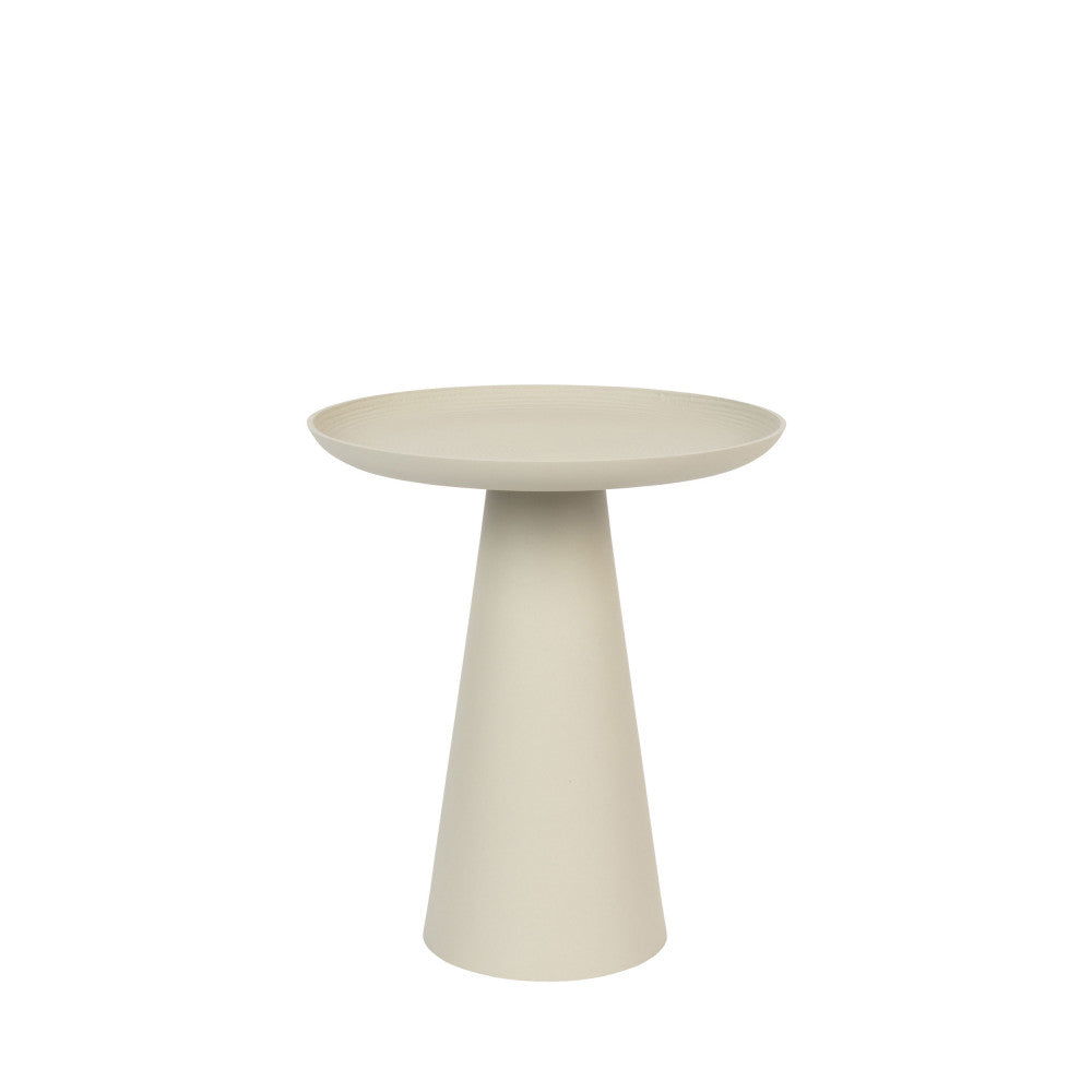 Ringar - Round Side Table - Aluminium - Ivory White