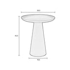 Ringar - Round Side Table - Aluminium - Ivory White