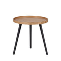 Mesa - Mesa auxiliar redonda - Madera - Madera clara