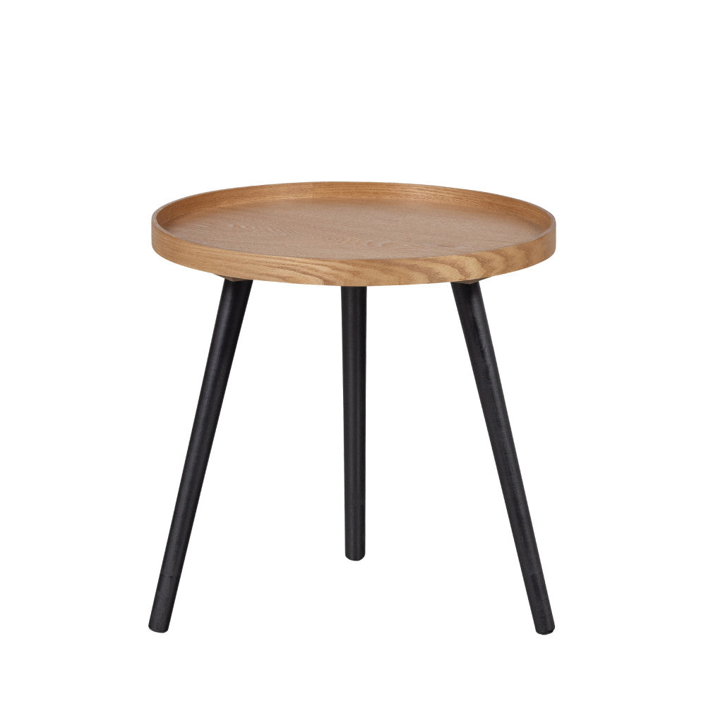 Mesa - Mesa auxiliar redonda - Madera - Madera clara