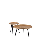 Mesa - Mesa auxiliar redonda - Madera - Madera clara