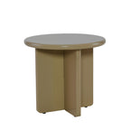 Paloma - Round Side Table - Lacquered Wood - Brown