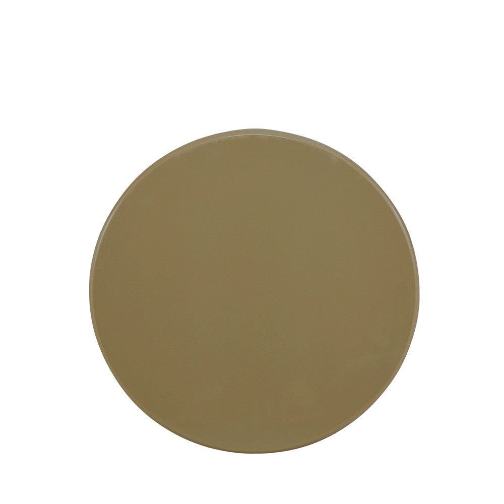 Paloma - Round Side Table - Lacquered Wood - Brown
