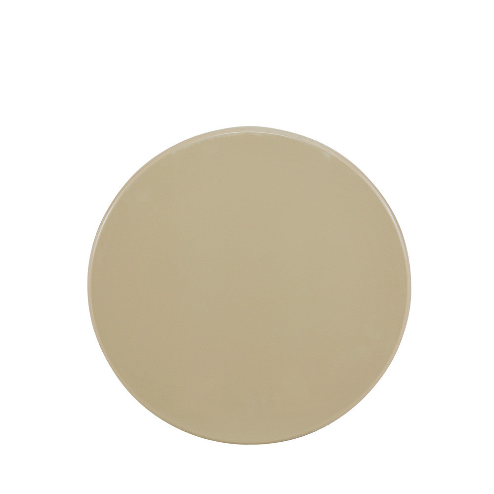 Paloma - Mesa auxiliar redonda - Madera lacada - Gris beige
