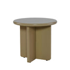 Paloma - Round Side Table - Lacquered Wood - Brown