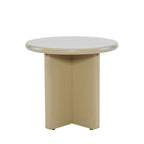 Paloma - Mesa auxiliar redonda - Madera lacada - Gris beige