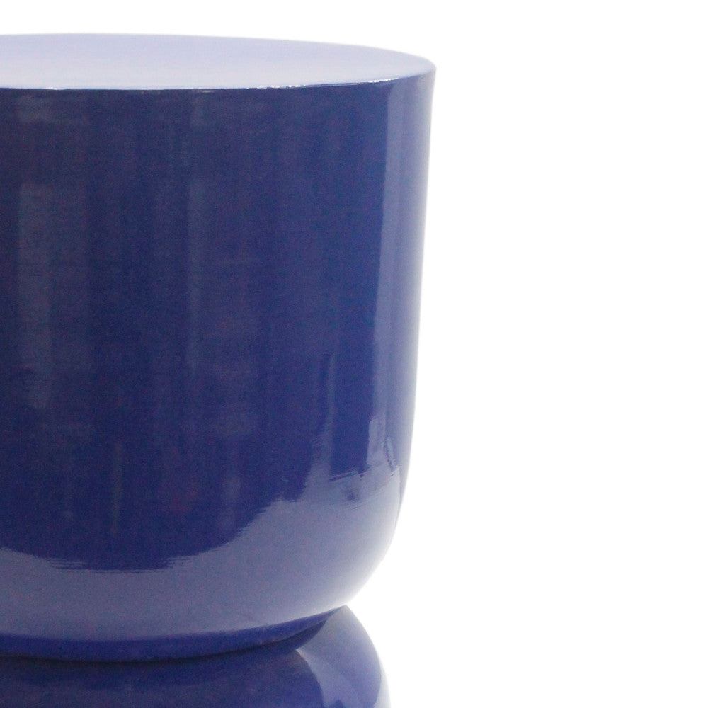 Lola - Round Side Table - Metal - Indigo