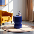 Lola - Round Side Table - Metal - Indigo