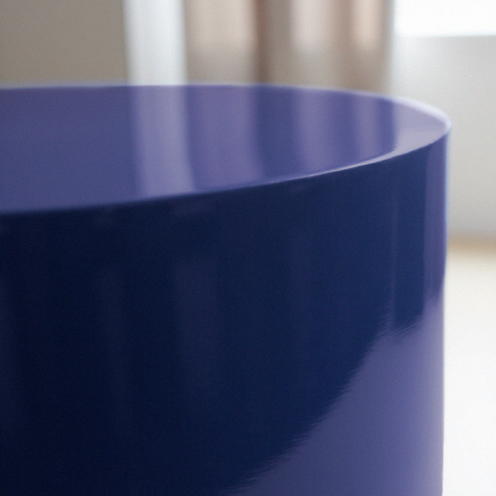 Lola - Round Side Table - Metal - Indigo