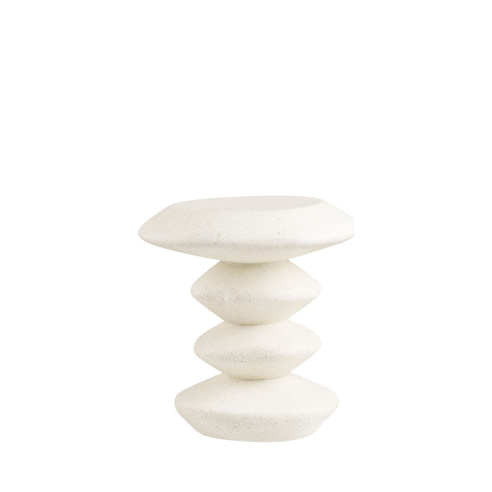 Blackburn - Round Clay Fibre Side Table - White