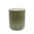 Louise - Table D'Appoint Ronde - Métal - Vert Kaki
