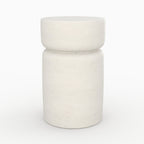 table appoint ronde tahiti en beton blanc table basse