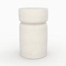 table appoint ronde tahiti en beton blanc table basse