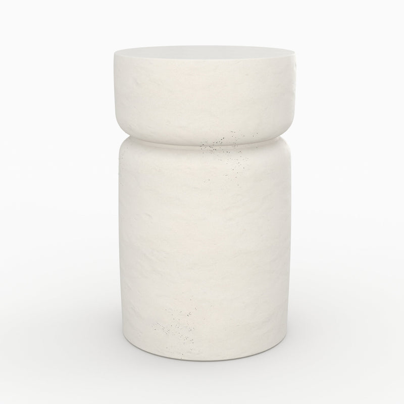 table appoint ronde tahiti en beton blanc table basse