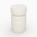 table appoint ronde tahiti en beton blanc