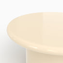 Table basse Apoline laquée blanche en MDF, D80 cm