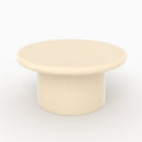 Table basse Apoline laquée blanche en MDF, D80 cm