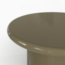 Table basse Apoline laquée vert kaki en MDF, D80 cm