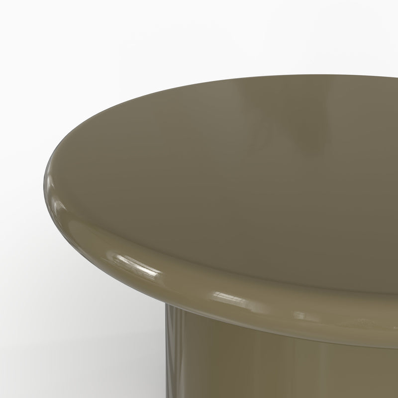 Lot de 2 tables basses Apoline laquées vert kaki et blanches en MDF