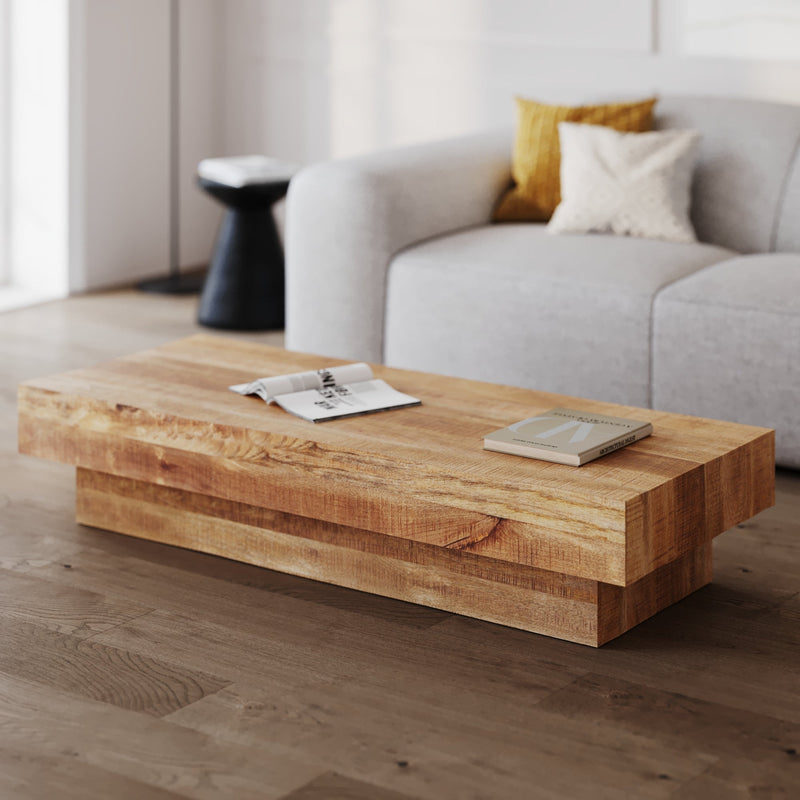 Table basse Aréto en bois de manguier