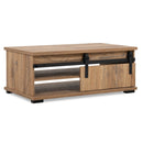 Mesa de centro con puerta corredera - Manzano - Décor Bois