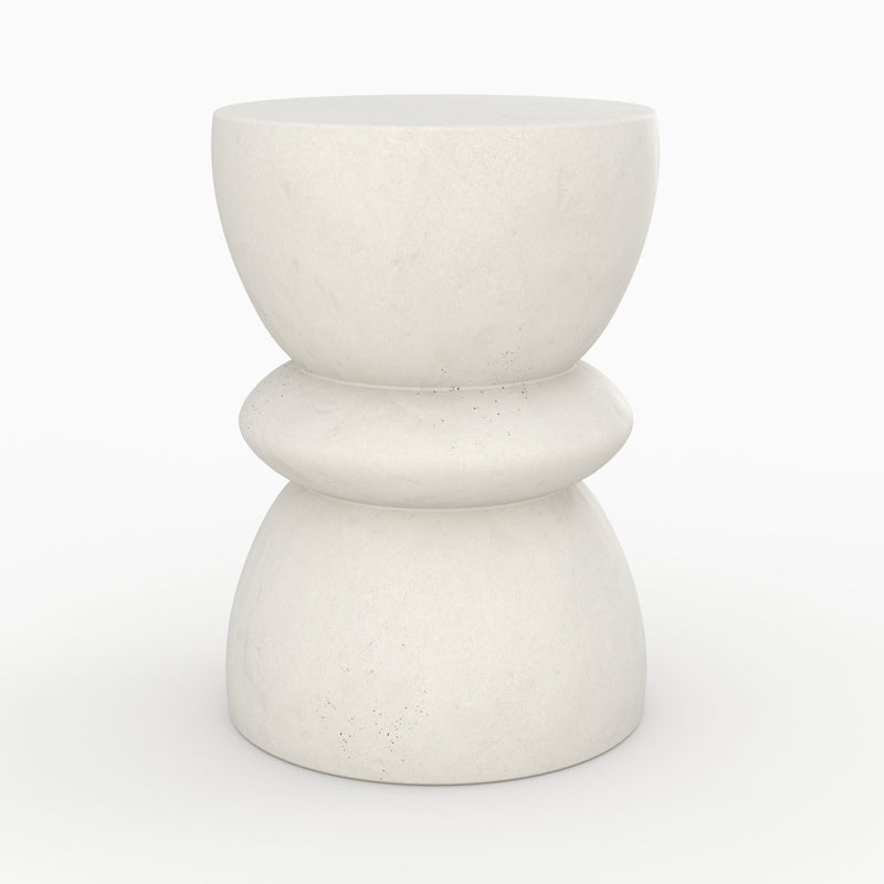 table basse blanche beton appoint