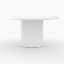Table basse ronde Lulli en béton blanc cassé