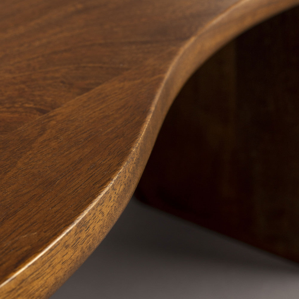 Tilon - Mesa de centro orgánica - Madera - Madera oscura