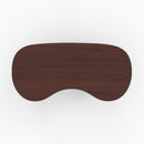 Table basse organique Brandan en bois massif de mindi foncé