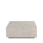 Lipani - Mesa de centro cuadrada - Efecto mármol - Greige