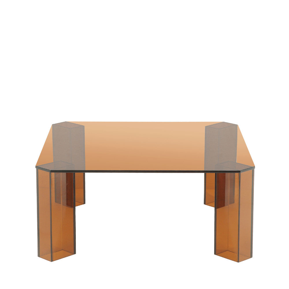 Remo - Square Coffee Table - Glass - Amber Glass