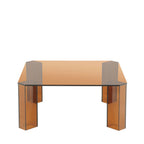 Remo - Square Coffee Table - Glass - Amber Glass