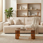 Remo - Square Coffee Table - Glass - Amber Glass