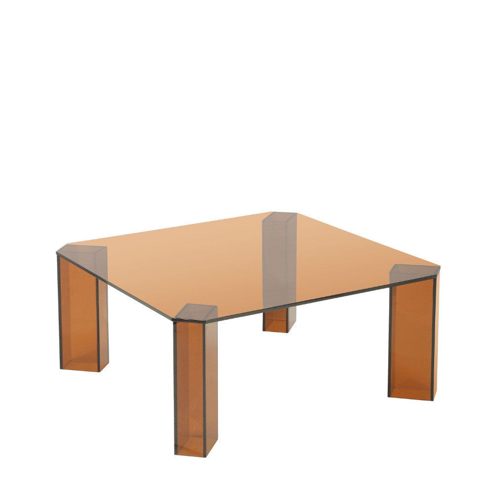 Remo - Square Coffee Table - Glass - Amber Glass