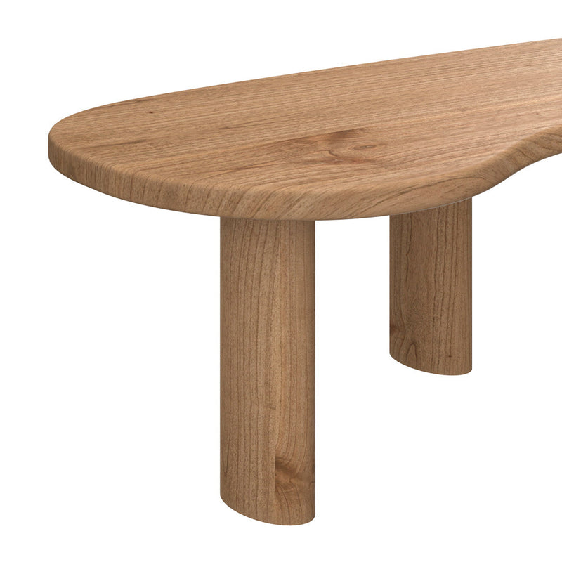 Table basse organique Brandan en bois massif de mindi