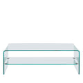Nido - Double-Top Coffee Table - Glass - Transparent