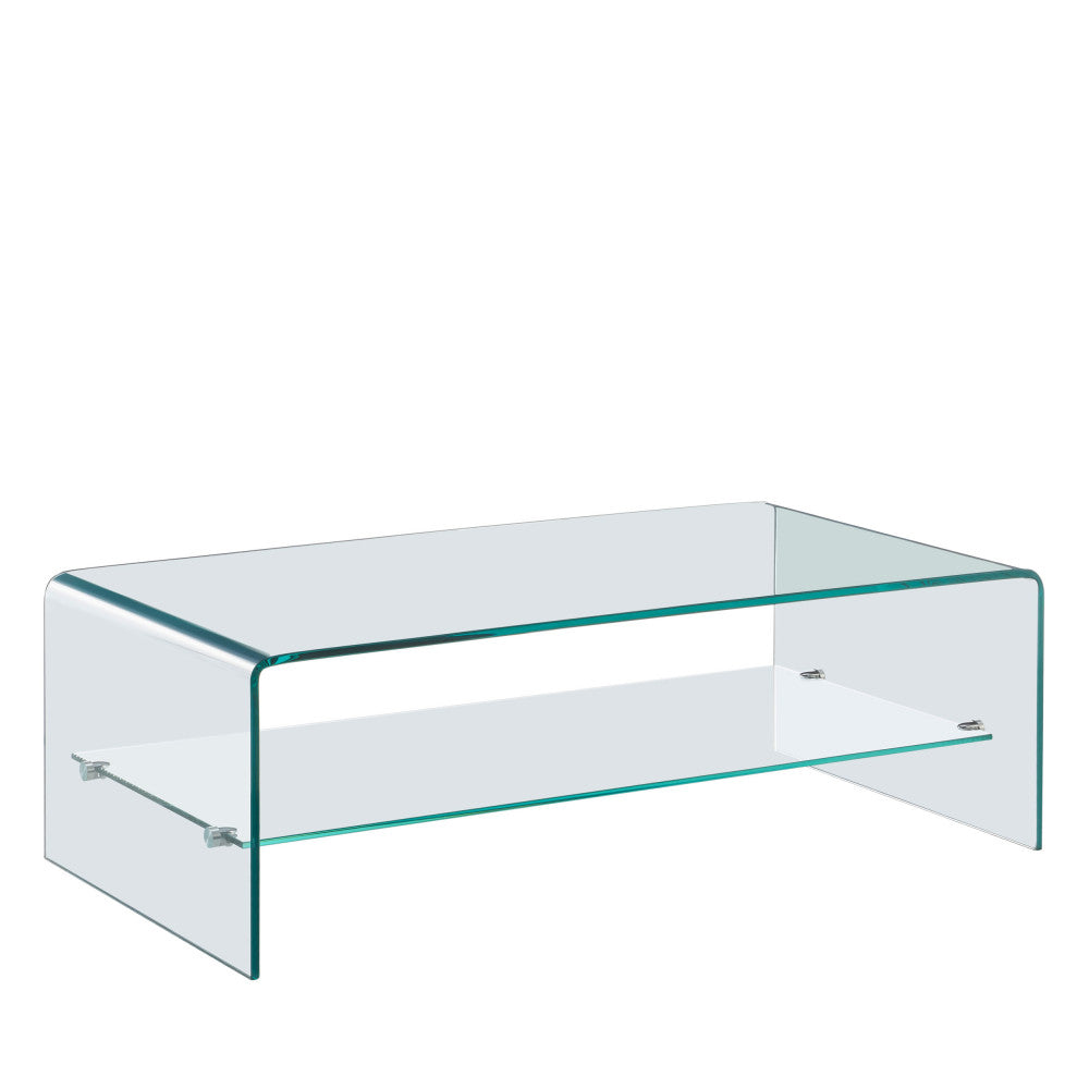 Nido - Double-Top Coffee Table - Glass - Transparent