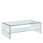 Nido - Double-Top Coffee Table - Glass - Transparent