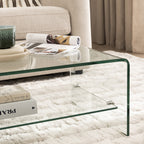 Nido - Double-Top Coffee Table - Glass - Transparent