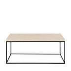 Mixo - Mesa de centro - Efecto travertino y metal - Beige